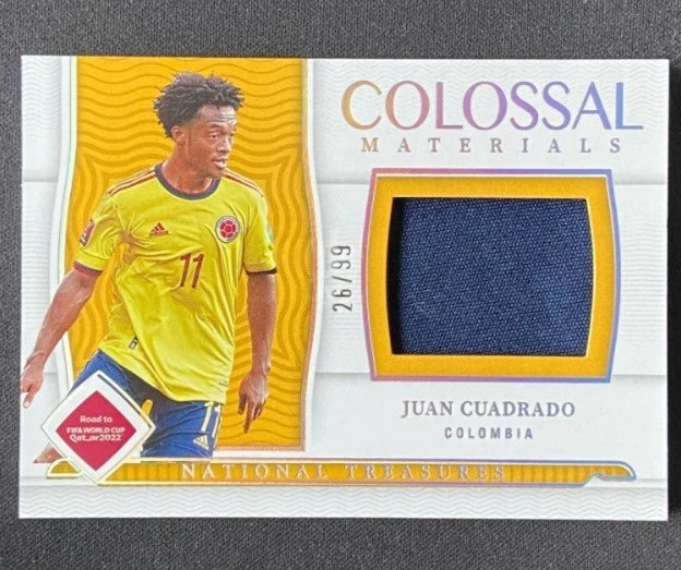 Juan Cuadrado 2022 Panini National Treasures World Cup Colossal Jersey /99 CO-JC