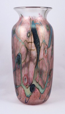 Mario Real Studio signed 10-1/4'' Iridescent Handblown Art Glass Vase