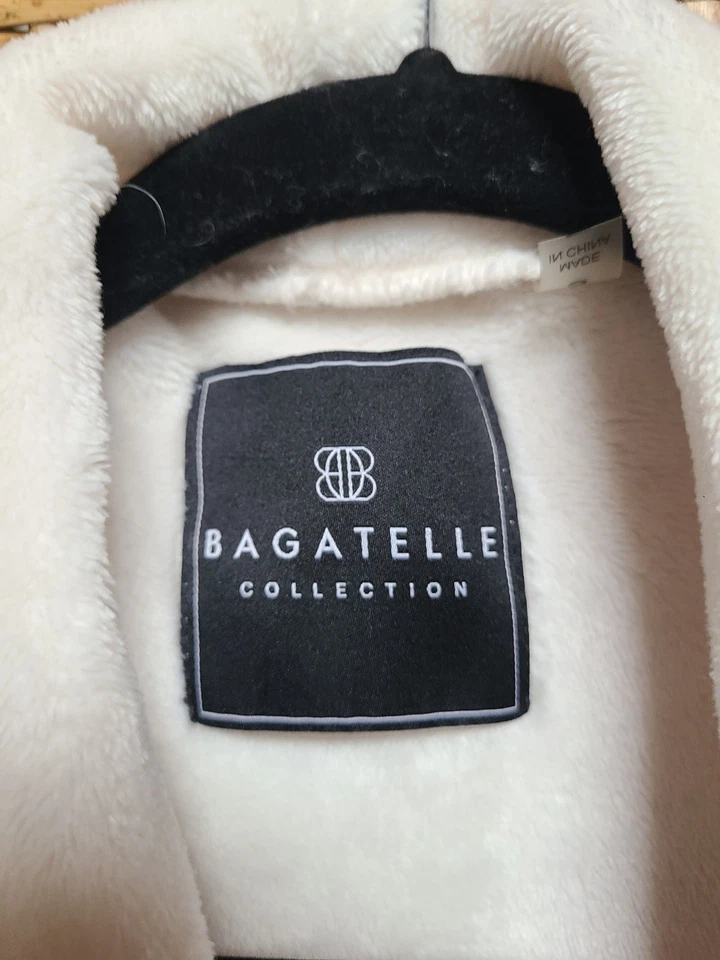 Chaqueta Blazer Mujer Colección Bagatelle Piel Sintética Drapeada Frente Abierto Talla S Marfil Foto 3 de 4