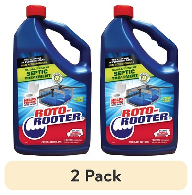 (2 pack) Roto-Rooter Septic Treatment, 64 oz