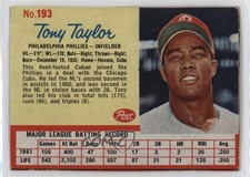 1962 Post Tony Taylor #193 03j5