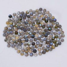 100 Natural Labradorite Round Cabochon Gemstone Lot 20 Ct 4X4X2 mm GCL-26