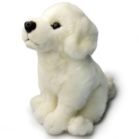PlüSch Hund Weiß Sitzend Kuscheltier PyrenäEnberghund Stofftier Welpe 27 Cm