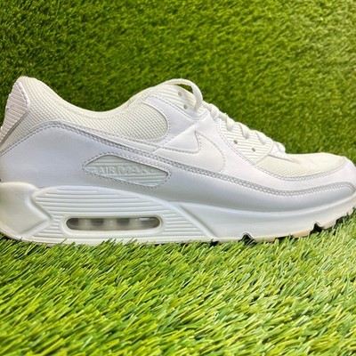 Nike Air Max 90 Recraft Triple White Mens Size 14 Athletic Running Shoes Sneaker