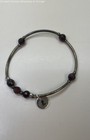 Sterling 925 Garnet & Rhinestone St. Jude Bracelet 5.1g — photo 3