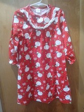 GIRLS SIZE 4 5 BY CRE8IONS SNOWMAN NIGHTGOWN GOWN PAJAMAS