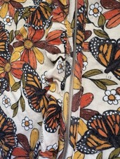Bums Roses-Change is Beauti-FALL-Butterfly print ruffled butt-Bamboo Romper-2T