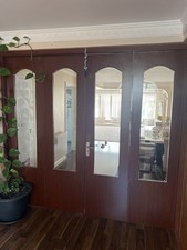 Bi Folding Concertina Accordion Door PVC Sliding Divider Bathroom Living Room UK