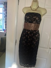 Women’s clothes next black lace evening Dress Size 10 Christmas 