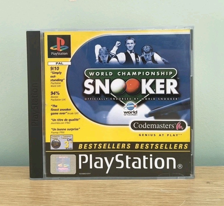 World Championship Snooker (Sony PlayStation 1, 2000) PAL Game with Manual -Mint