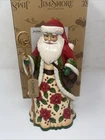 Enesco Jim Shore -  10” Santa with Poinsettias Christmas Figurine, 6009684, New