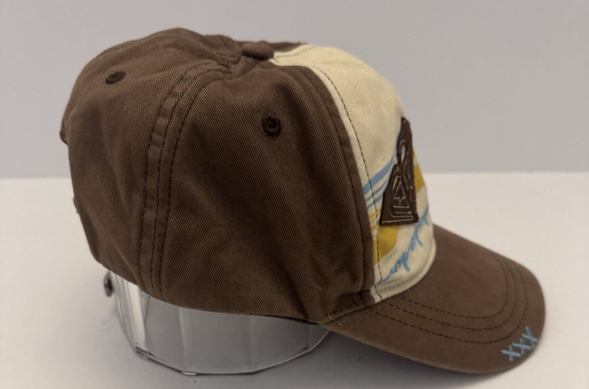 Roxy Baseball Hat Snapback Brown Yellow Embroider… - image 5