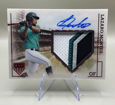 2024 Panini National Treasures - Lazaro Montes #PMS-LM America s Pastime Red /10