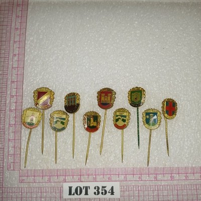 Vintage Slovenia City Coat Of Arms Various Slovenian Cities Pin 10/1 LOT 354