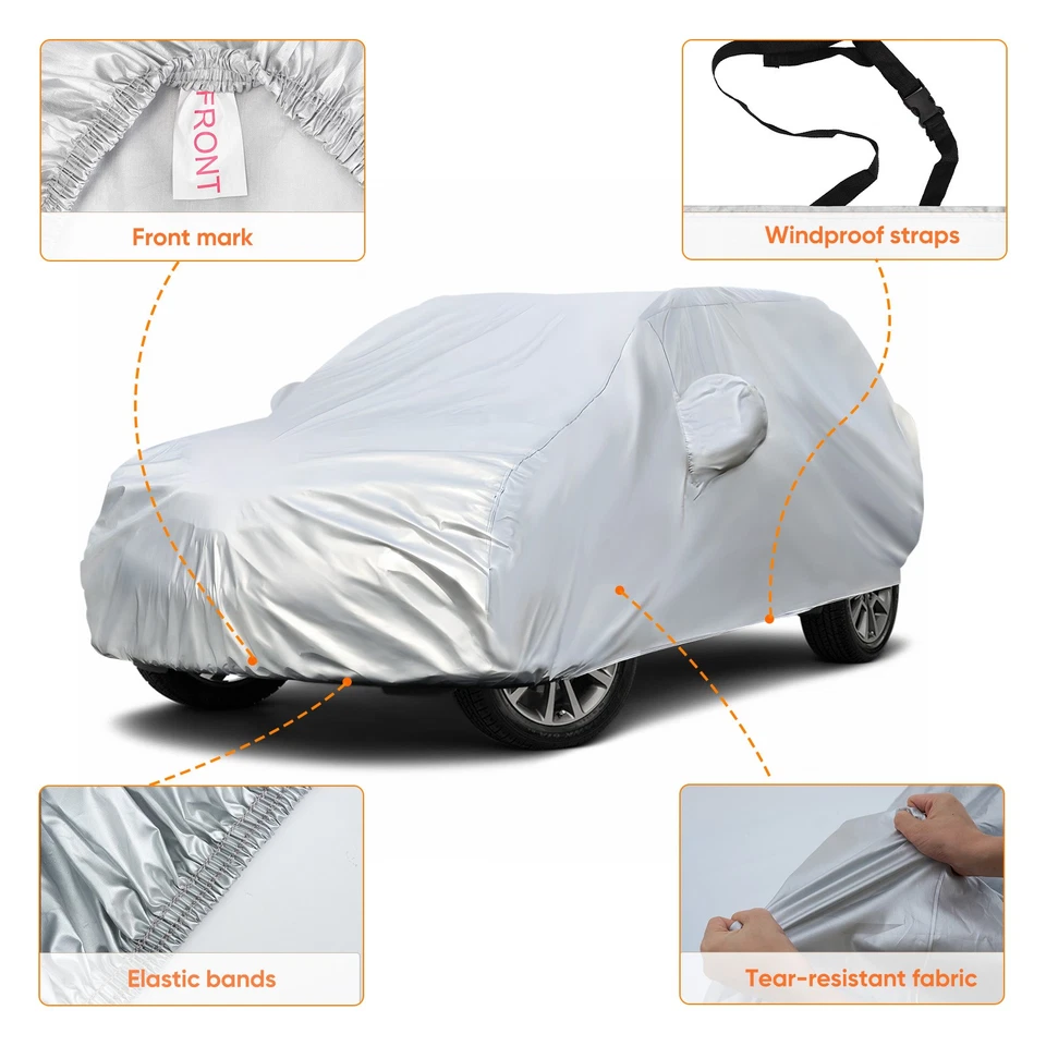 Cubierta completa grande para automóvil SUV exterior viento solar UV resistente al polvo para Subaru Forester Foto 2 de 4