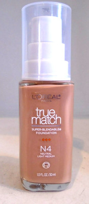 L'Oreal Paris True Match Super Blendable Foundation N4 Neutral Light Med. 1 oz