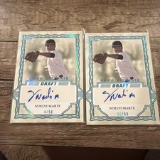 2020 LEAF ULTIMATE DRAFT NOELVI MARTE SIGNED AUTO ROOKIE CARD RC 30/50 REDS