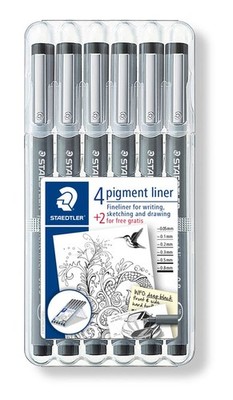 Pigment Liner Sketch Set of 6 - Buy 4, Get 2 Free - 308 SB6P