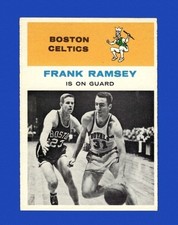 Near-Mint 1961 Frank Ramsey Is On Guard Fleer Basketball Card #60/Boston Celtics