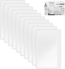 10 PCS 3 X 2 Inch Fresnel Lens, Portable Magnifying Glass, 3X Pocket Magnifier,