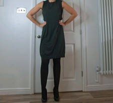 medium Uk 10 12 COS dress green Shift Sleeveless christmas party office work