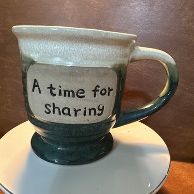 A Time For Sharing COFFEE MUG 5X4-3/4 it s Huge Made By Century