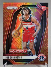 2024-25 Prizm Monopoly Bub Carrington Orange Icons RC /1499 Wizards Rookie 