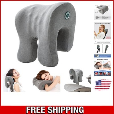 Ergonomic Memory Foam Neck Pillow for Office Chairs - Supportive & Stylish