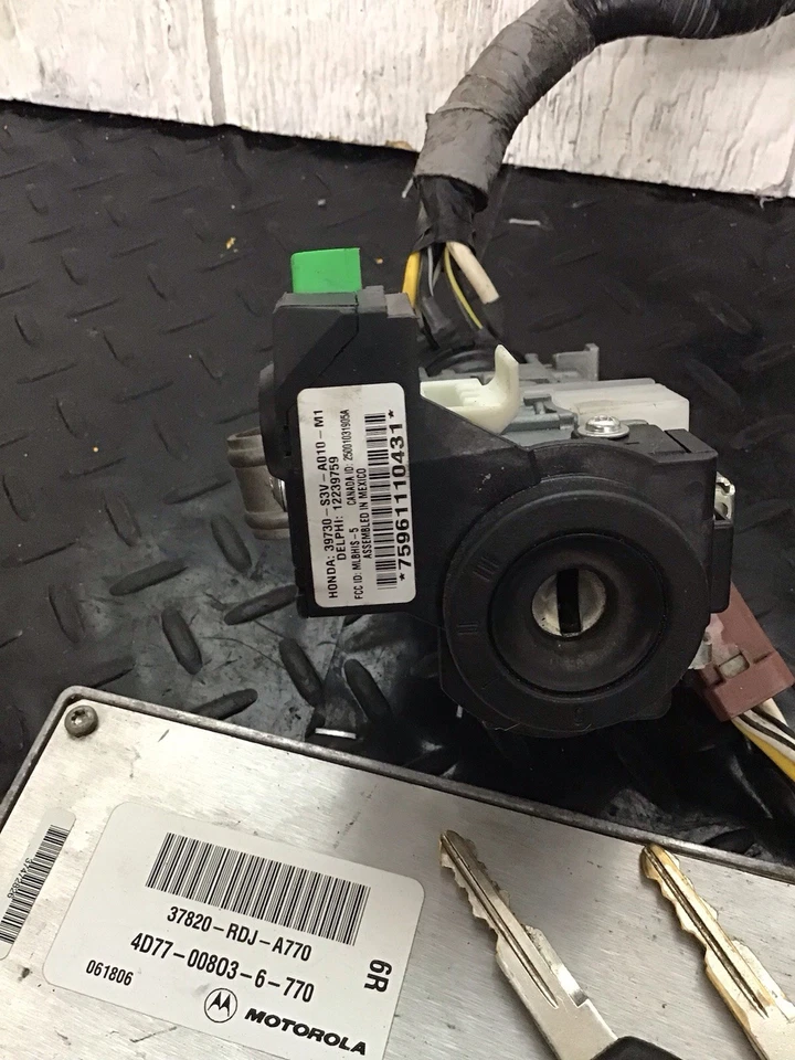 OEM 2004-2006 Acura MDX ECM Engine Module Switch w/Key Immobilizer 37820RDJA770 - Image 2 of 4