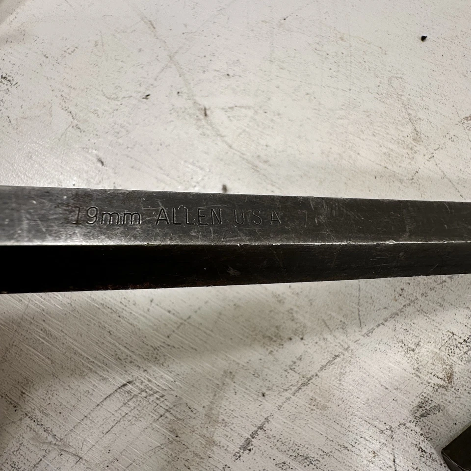 Lot Of (4) LARGE Allen Wrenches 19MM 17MM 14MM UNB USA Hand Tools - Image 4 of 4