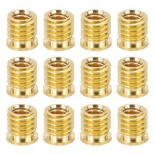 12 Pcs 1/4" Female to 3/8" Male Convert Screw Adapters Mount, Gold