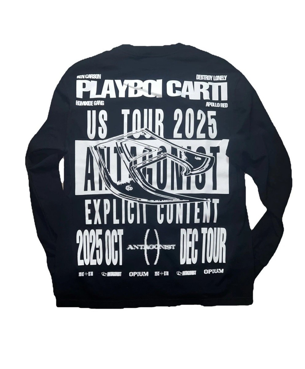 Playboi carti opium 長袖カットソー Size Small - PLAYBOI CARTI Antagonist Tour Opium Label Long Sleeve