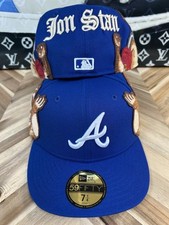Authentic New Era x Jon Stan Atlanta Braves Rare Color Blue Fitted 7 1/4 Angels