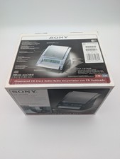 Sony Dream Machine Stereo FM Am Mp3 CD Clock Radio Icf-7000 White