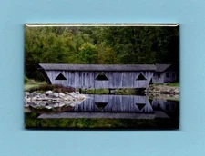 COVERED BRIDGE *2X3 FRIDGE MAGNET* TIMBER TRUSS BEAMS IRON LONG LASTING WOODEN