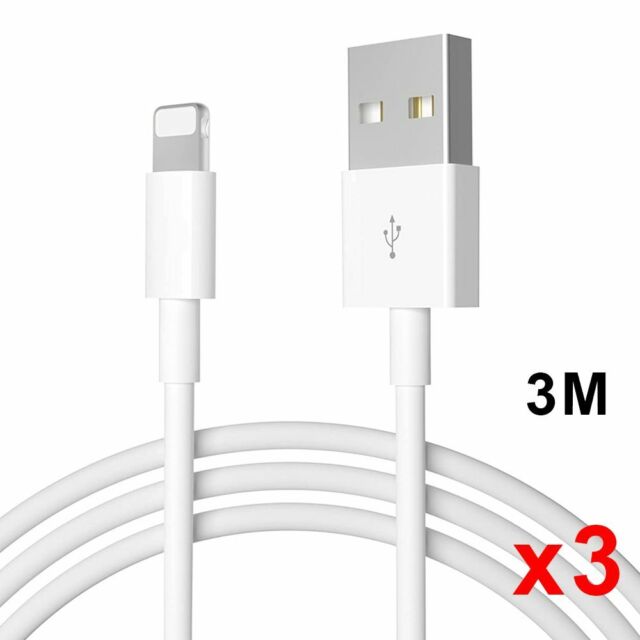CHARGEUR CABLE USB pour iPhone SE 5S 6 6S 7 8 PLUS X XR XS 1m 2m 3m BLANC