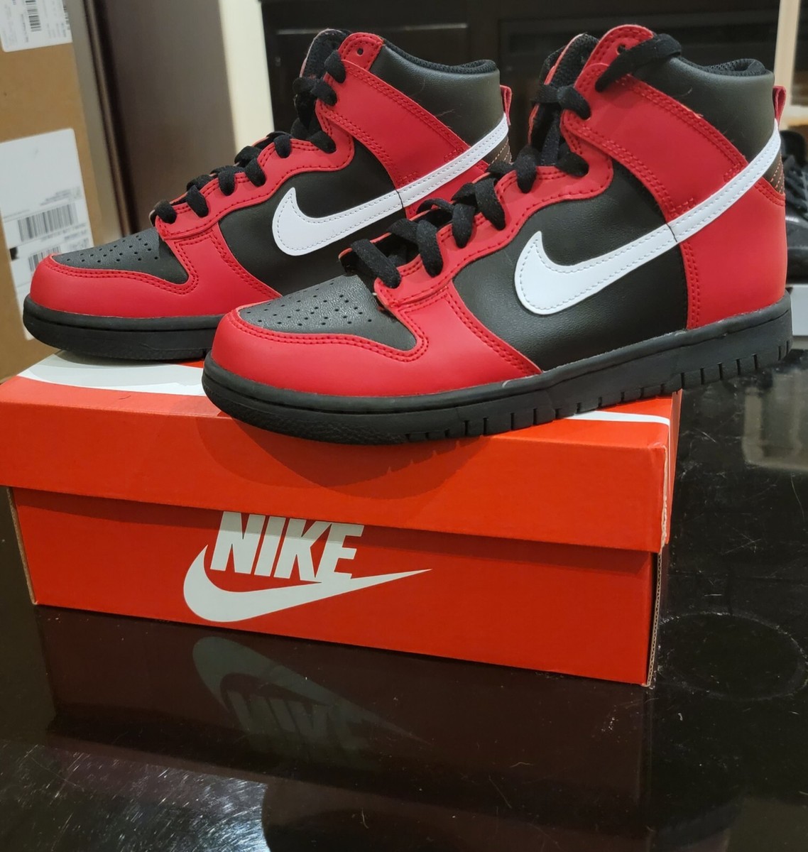 NIKE dunk high bred 赤黒 Nike Dunk High Black Red 317982-051