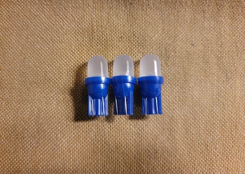 (3) COOL BLUE FROSTED 8V LED WEDGE LAMP/Pioneer SX-880 SX-780 SX750 SX680 SX580