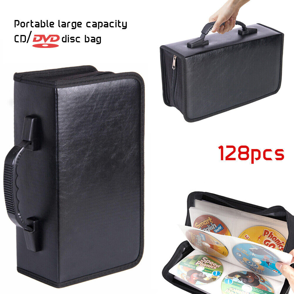 128-cd-dvd-storage-wallet-car-disc-holder-carry-case-pocket-protector
