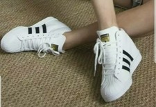 Size 8 - adidas Superstar Up White Black for sale online | eBay