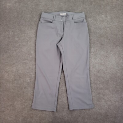 Adidas Capri Pants Women Size 2 (29x21 actual) Gray Straight Leg