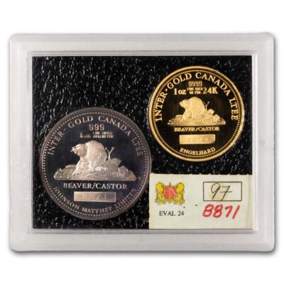 1981 Canada Gold/Silver Engelhard & JM Beaver-Castor Medal Set | eBay