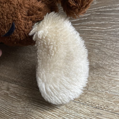 Vintage 1973 R Dakin 10 Zoll Drooper Welpe Hund BRAUN Stofftier Plüschtier weiße Ohren - Bild 9 von 11