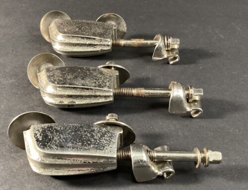 3 Slingerland Beavertail Radio King Lugs Nickel W/ Tension Rods & Claws Vintage - Picture 5 of 10