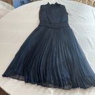 NWT Nanette Lepore Pleated Navy Blue Dress Size 10 NEW