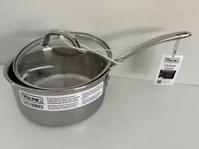 VIKING 3-PLY STAINLESS STEEL SAUCEPAN WITH GLASS LID HANDLE 3QT  2.8L 3 QUARTS