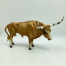 USA Breyer Molding Co. Texas Longhorn Bull Model 75. 15" x 7" x 7" Vntg 60-70s