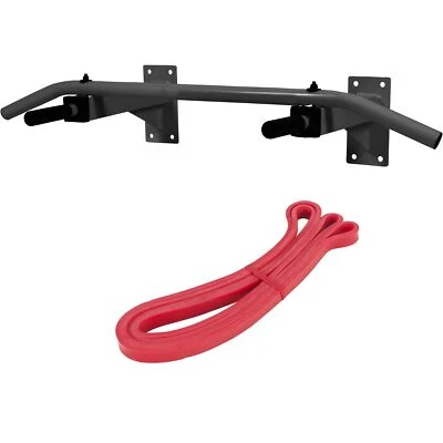 GORILLA SPORTS® Klimmzugstange Wandmontage Fitnessband Pull Up Bar Dip Station