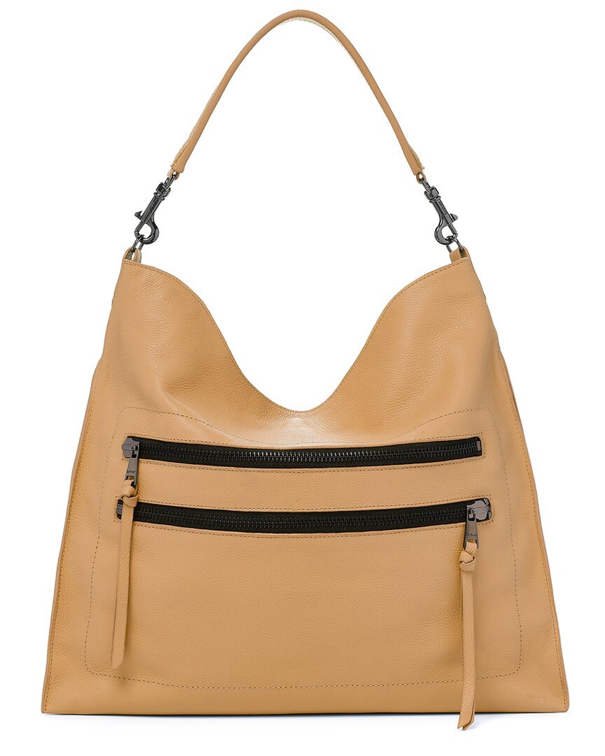 Большая кожаная сумка-хобо Botkier Chelsea, женская коричневая