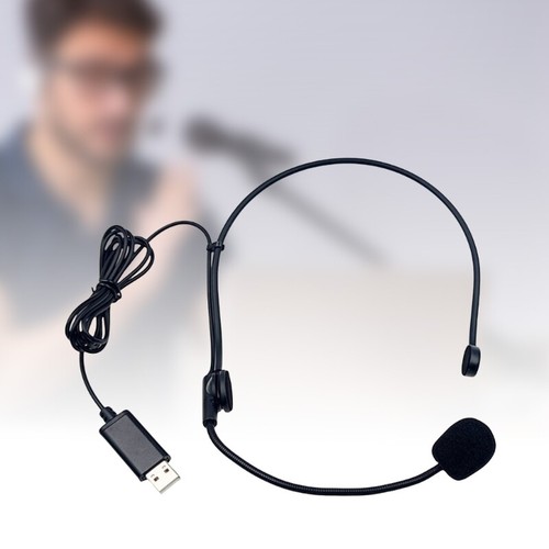 USB Headset for Online Learning Portable Head Mounted Headphone with Microphone - Picture 2 of 8